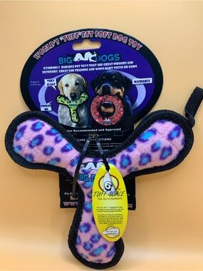 Big Dogs Pink Leopard Tuff Scale Plush Chew Toy (1242)